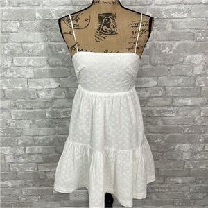 ET Clet White Eyelet Tie Back Dress